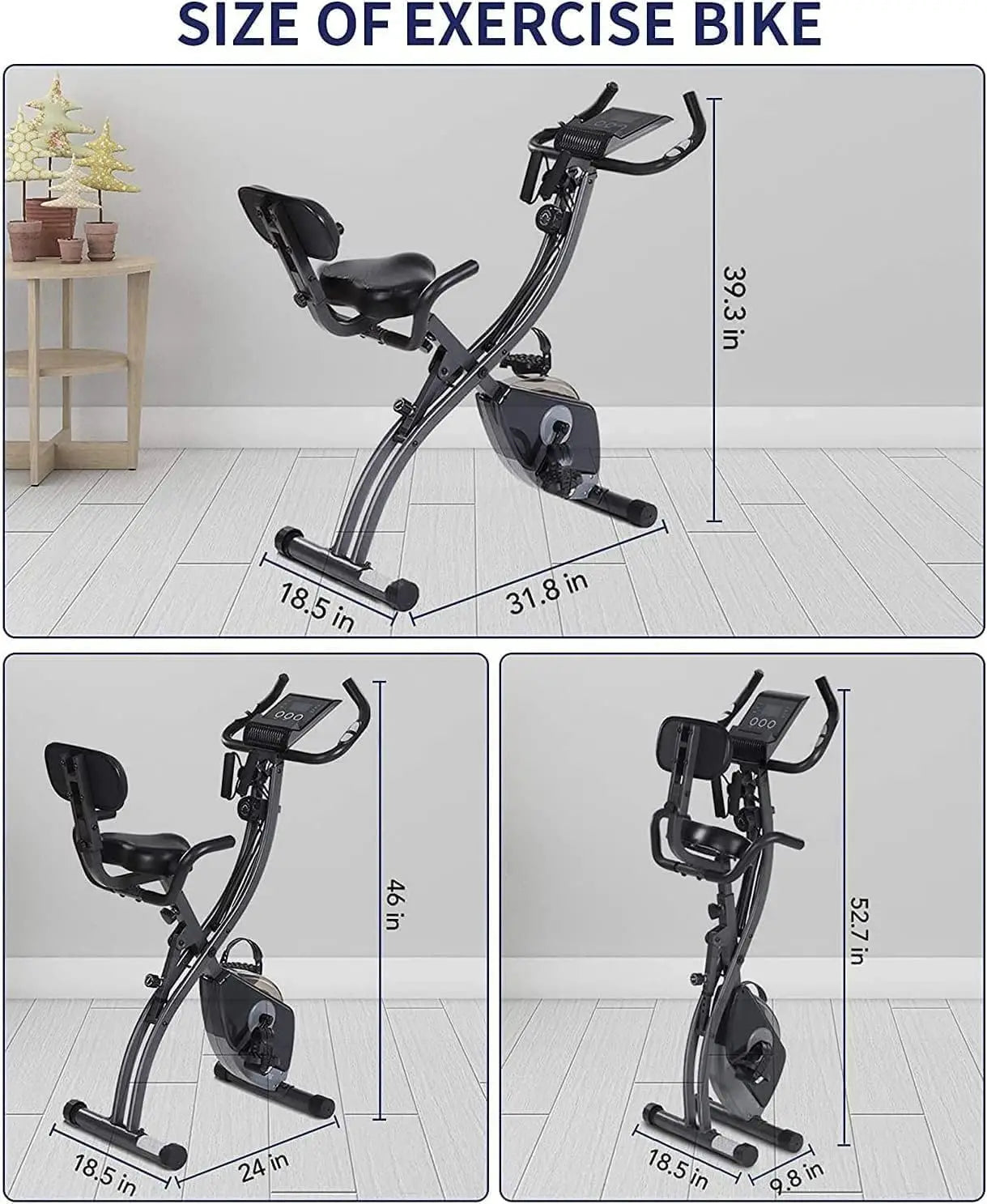 Upright Stationary Bike With Pulse Sensor
