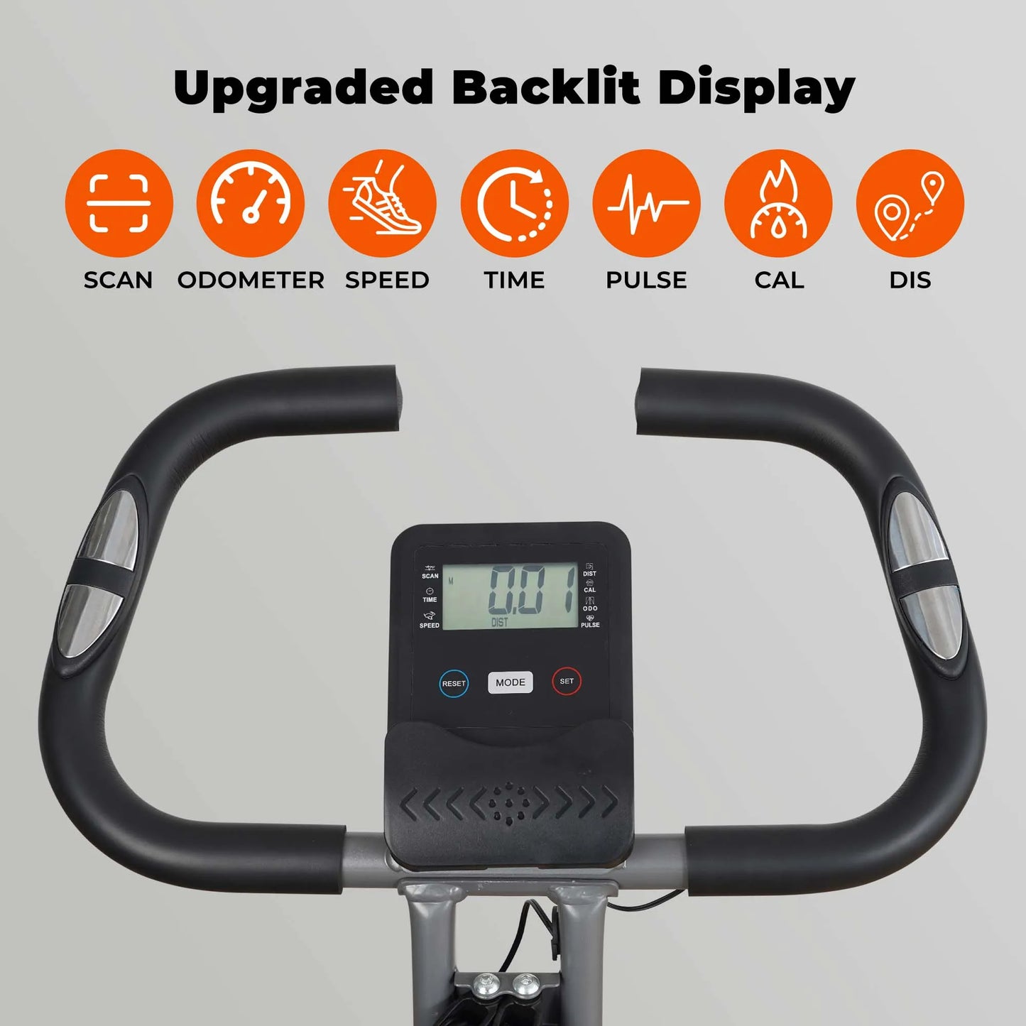 Folding Exercise Bike w LCD Monitor