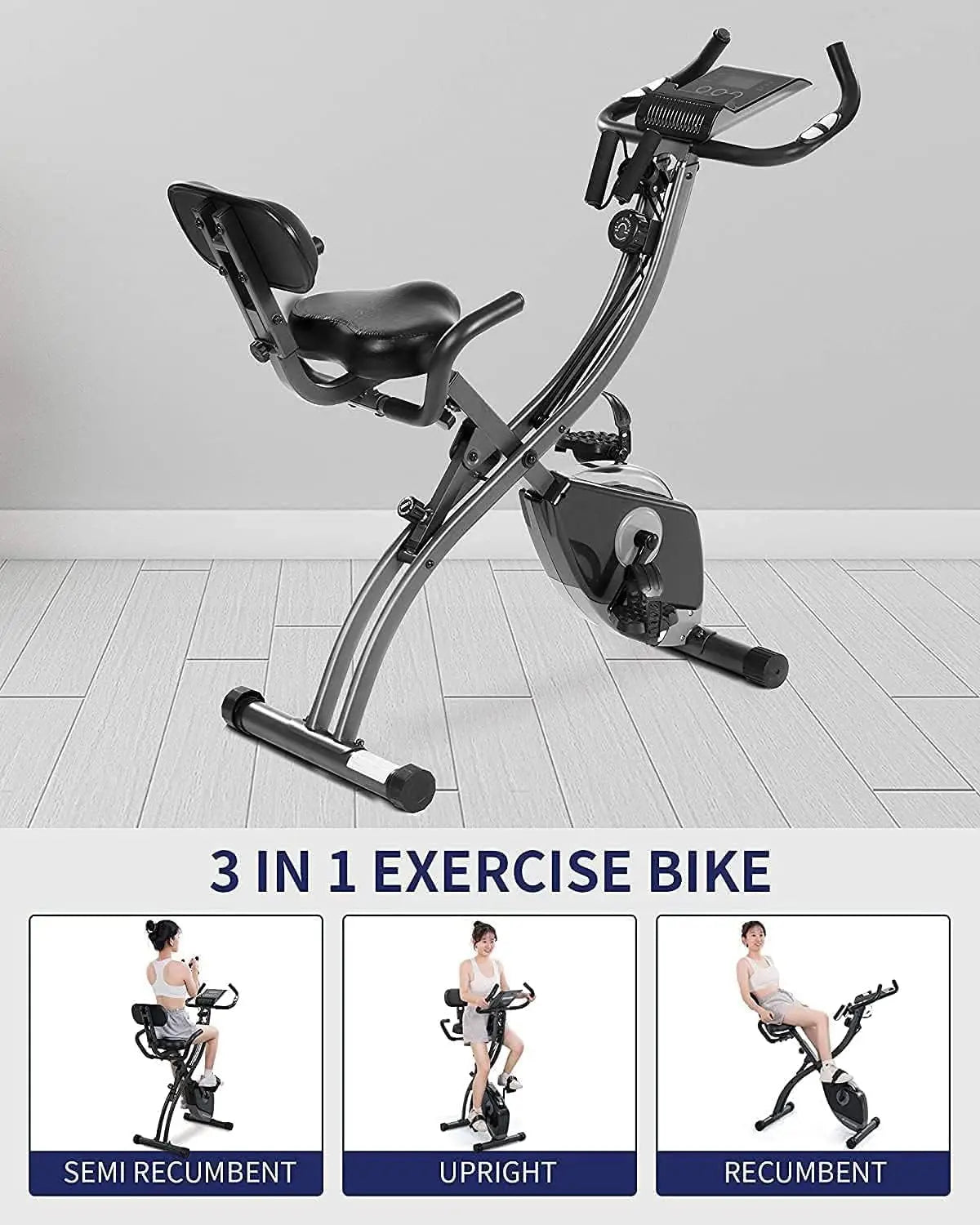 Upright Stationary Bike With Pulse Sensor