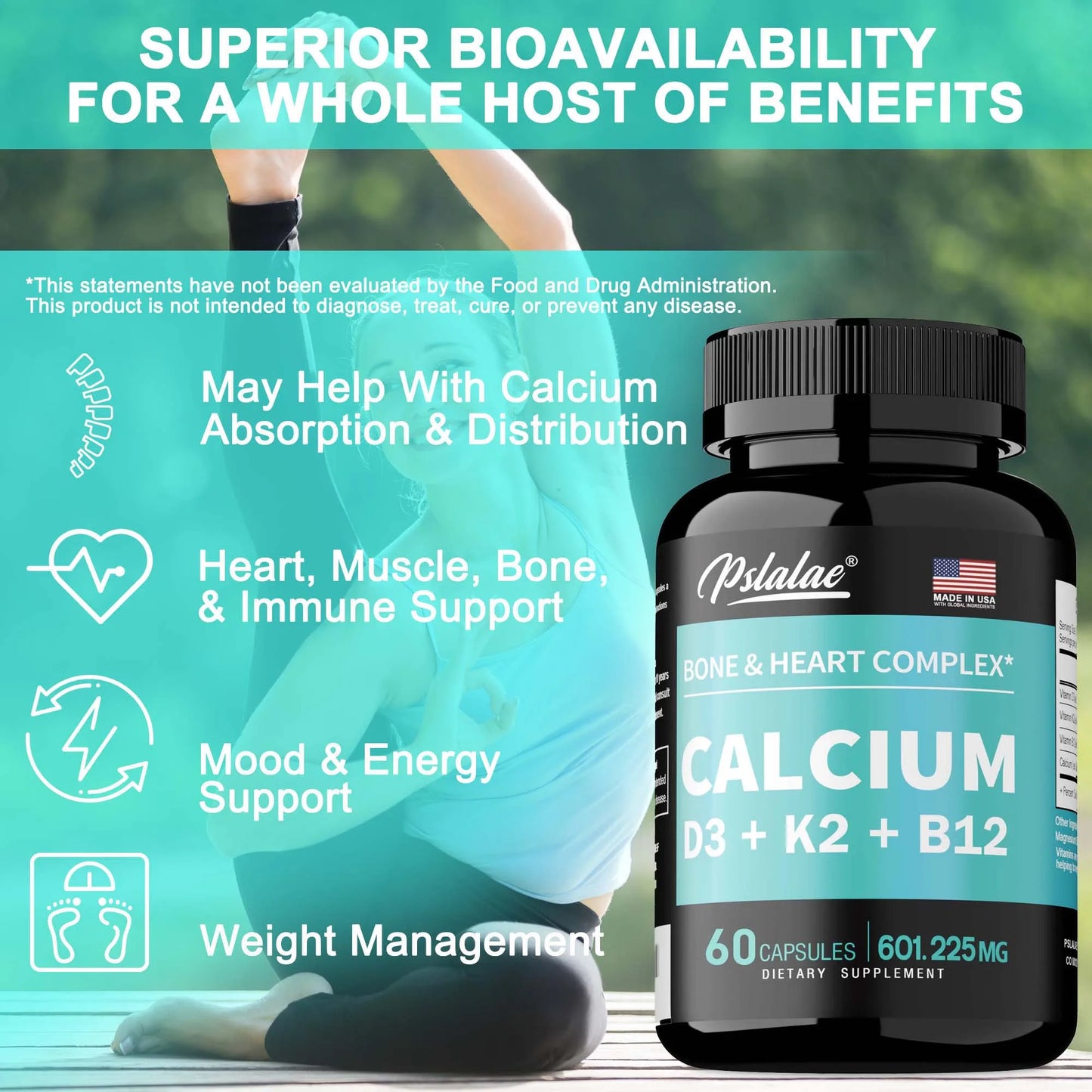 4-in-1 Calcium Supplement - Bone & Heart Complex