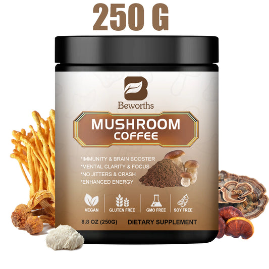 250G Mushroom Coffee Mixed Reishi & Lion's Mane Mushrooms