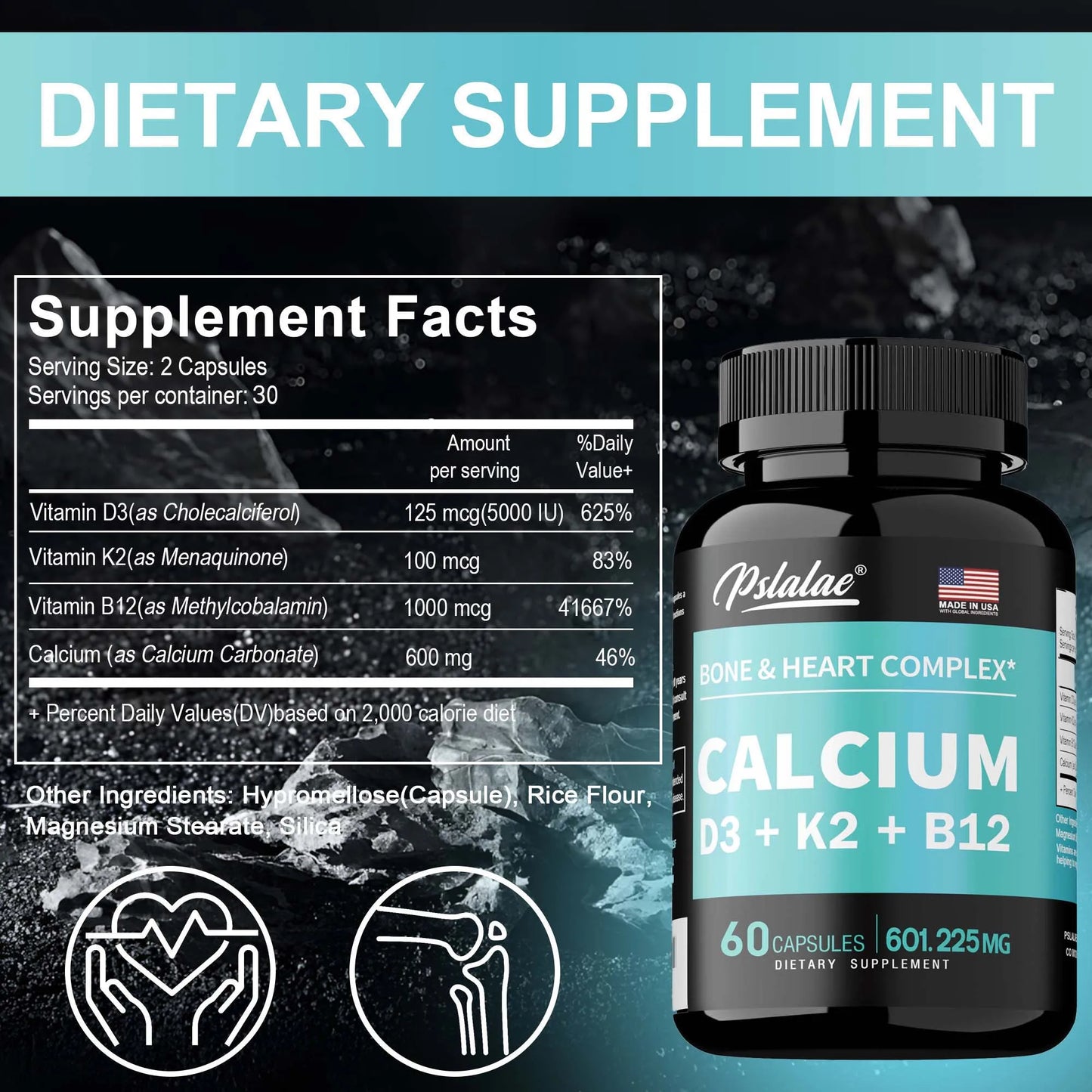 4-in-1 Calcium Supplement - Bone & Heart Complex