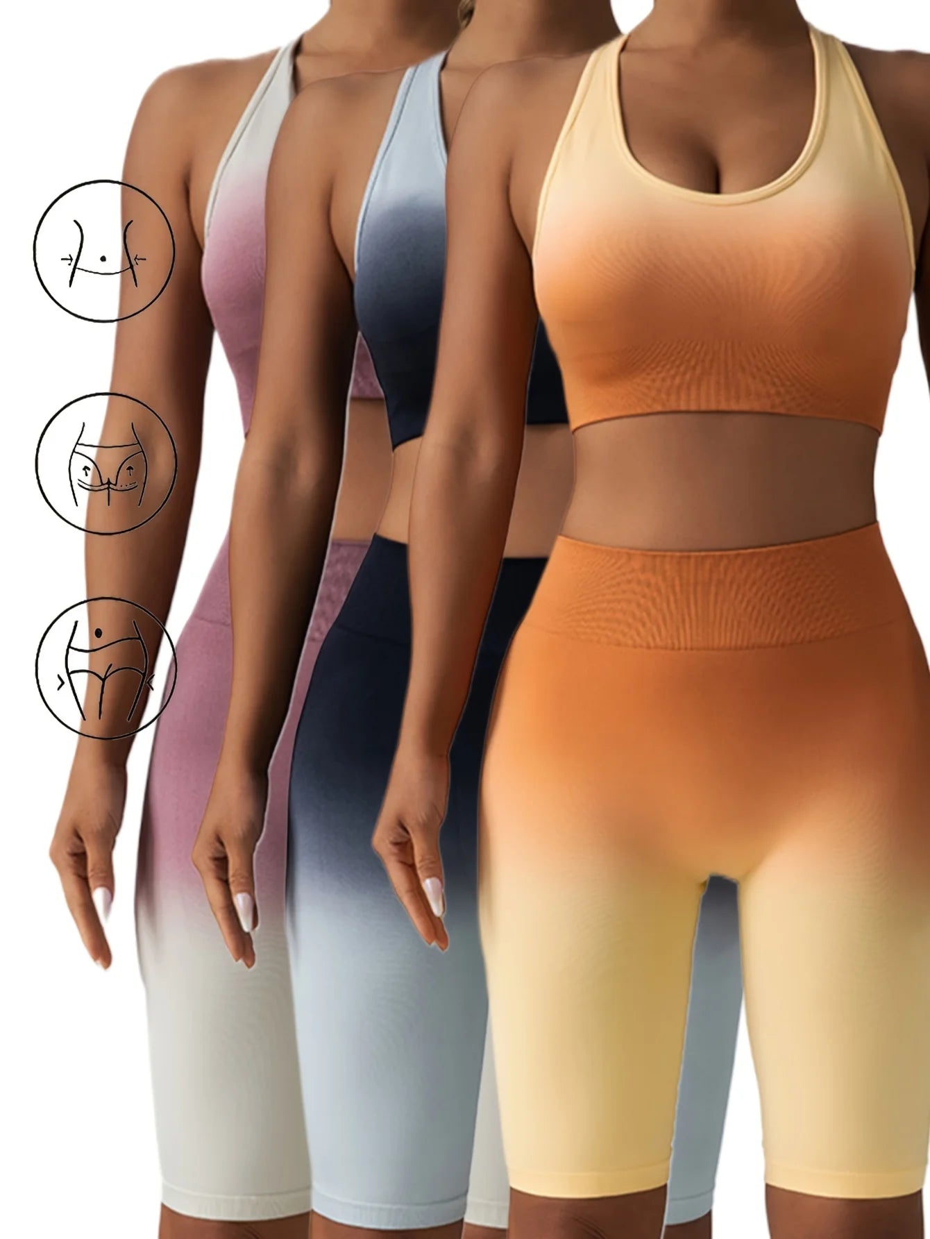 3 Pack Yoga Sport Shorts