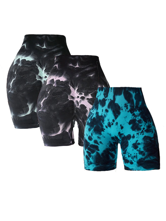 Tie-Dye Yoga Shorts