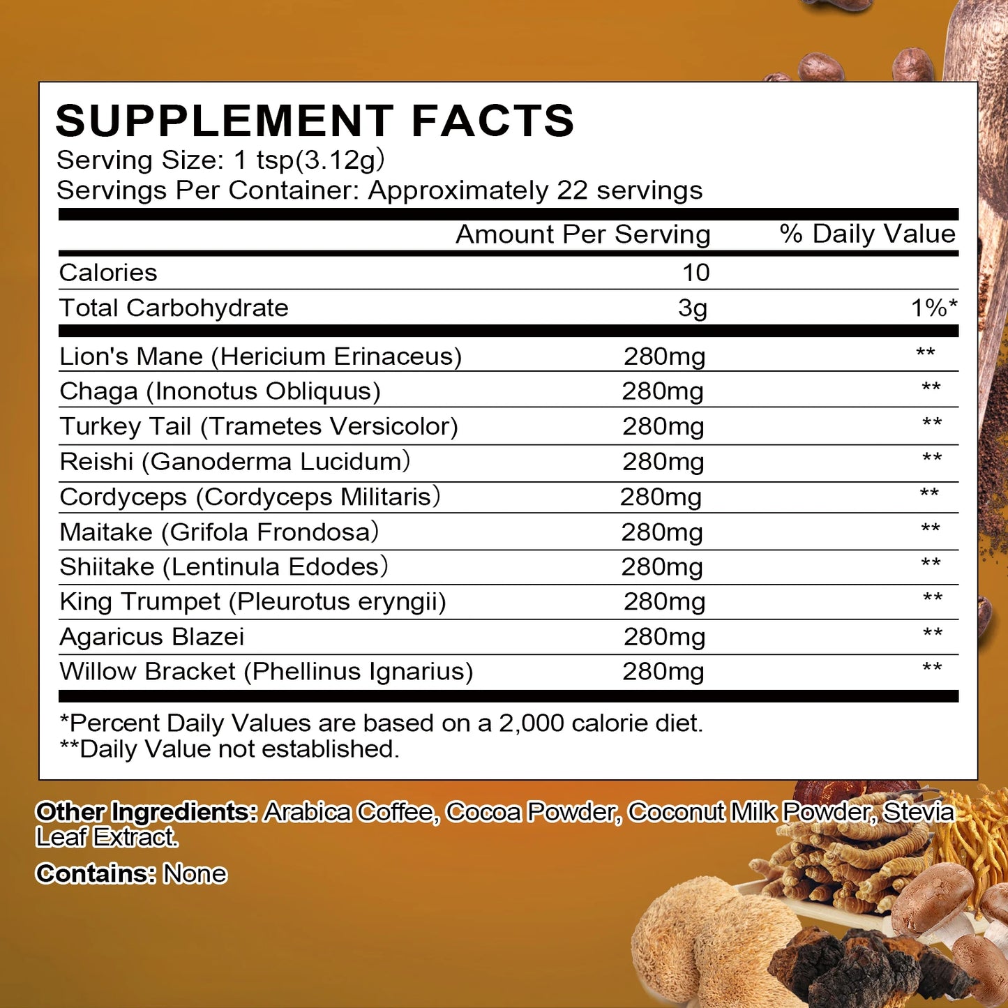 Organic Lion Mane Mushroom Coffee with Reishi