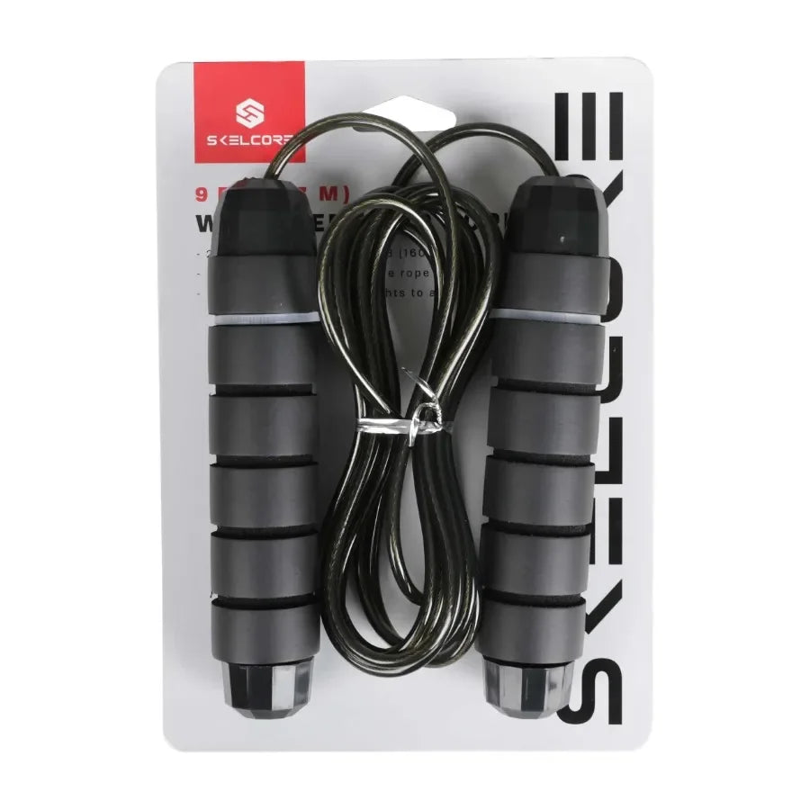 9ft Adjustable Weighted Jump Rope with Foam Handles